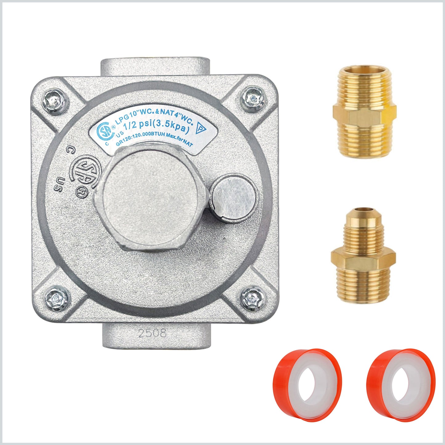 1/2" Gas Pressure Regulator